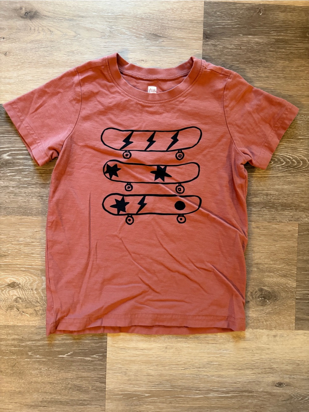 Tea Collection Rust Red Skateboard Graphic Tee